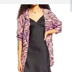 BP‎ oversized pink zebra print top